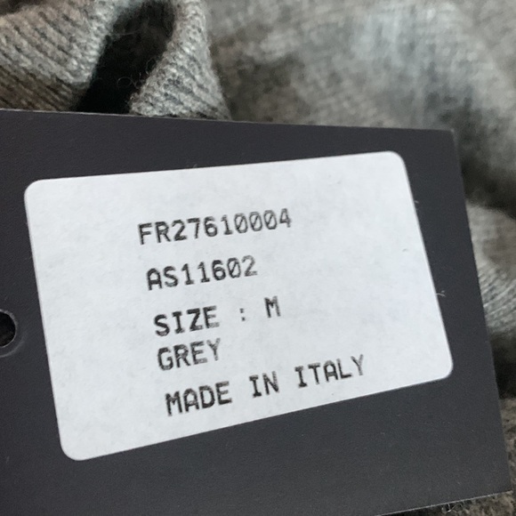 📌 Filippo Riberti cashmere wool blend 1/4 zip pullover sweater gray M - Picture 9 of 9